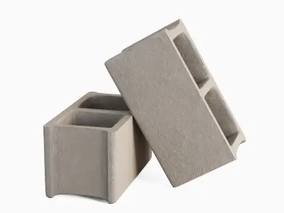 Concrete Construction Blocks 04 Low-poly 3D model