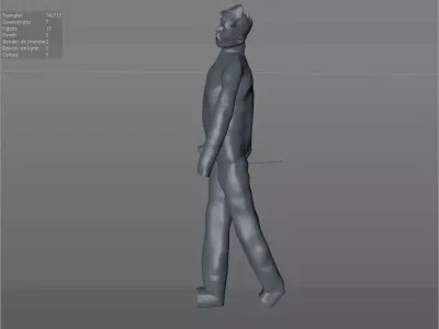 Zombie Resident Evil Police Free 3D model