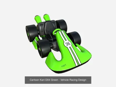 10 Cartoon Karts D Collection - Vehicle Racing Design 3D Model Pack