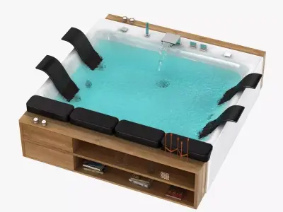 blubleu thais art bath jacuzzi 3D model