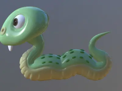 Cartoon Snake 3D model