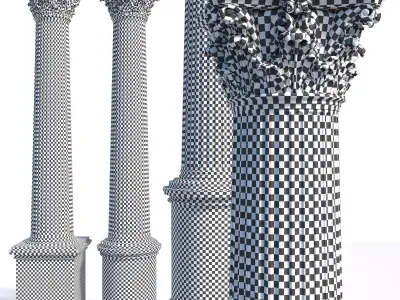 Column Capitel  Low-poly 3D model
