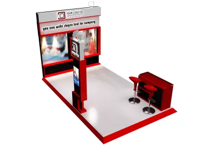  Booth Exhibition Stand a105b 3D model