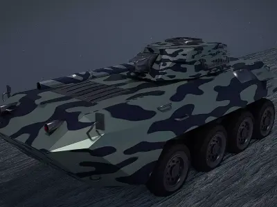 Urban AMV Armored Mortar Vehicle Urban Version 3D model