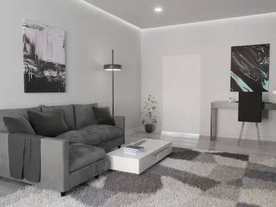 Living room interior scene 3D model 3D model buy