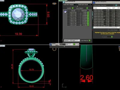 Diamond Jewelry Engagment Ring  3D print model