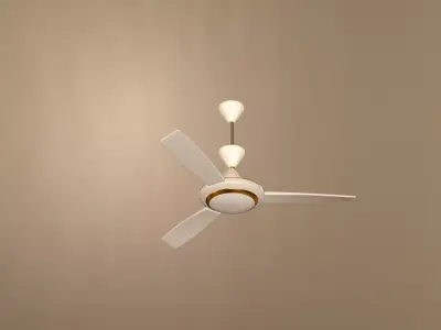 Modern ceiling fan Low-poly 3D model