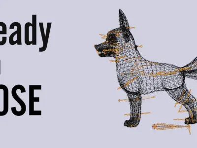 Four Tailed Fox - Game Ready 3D model - UE4 Low-poly 3D model Low-poly 3D model