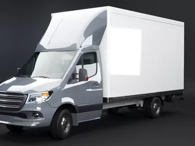 Generic Tail Lift Box Van 3D model