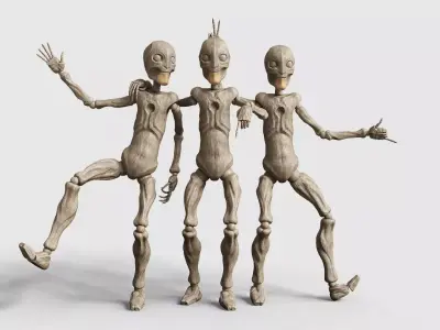 Marioneta Low-poly 3D model