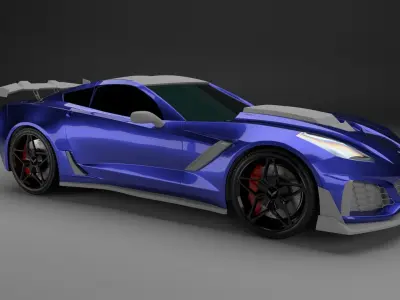 Corvette C7 ZR1 3D Model 3D model