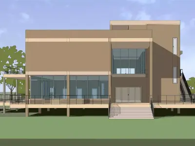 Office in the pond 3D model