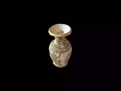 Marble Meenakari Gold Plated Low-poly 3D model