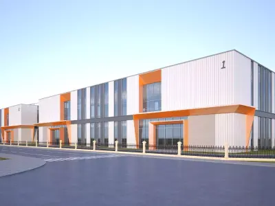 Industrial Building Factory 012 3D model
