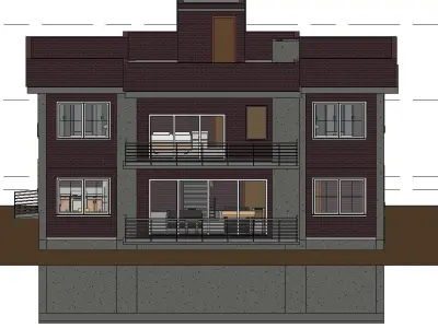 3 Storey House 3D model