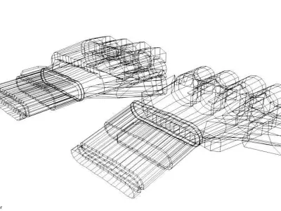 Sport Gloves - Mix Martial-Art 3D model