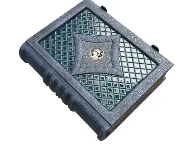 Old spell book Low-poly 3D model