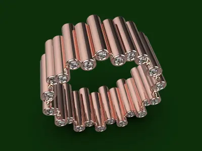 Ring For Women With Diamonds 3D print model