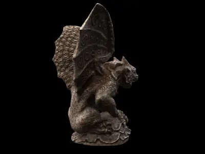 Gargoyle Statue - PBR - Textured Low-poly 3D model