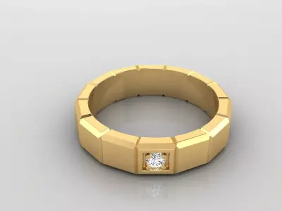 Ring M22 The luxury female ring with gem wedding 3D print model