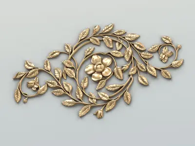 Carved decor central 039 3D model