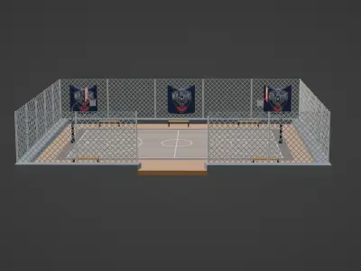 Basketball Stadium - New Orleans Pelicans Low-poly 3D model