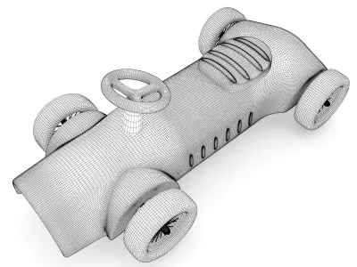 Red Car Toy 3D model