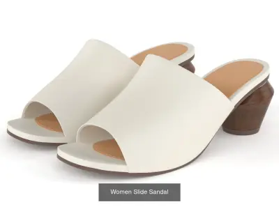 Slide Sandal Collection 3D Model Pack