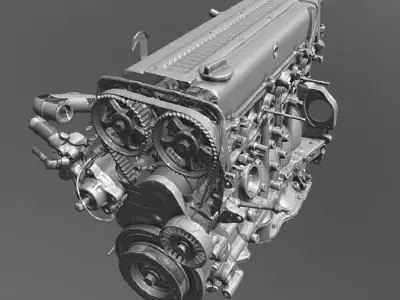 1jz engine 3D model
