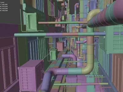 Cyberpunk Hong Kong streets 3D model