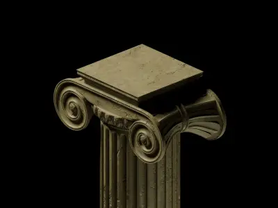 Ancient Pillar Model - Ionic Capital Model 3D model