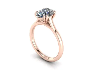 Solitaire Diamond Fashion Ring R4 3D print model