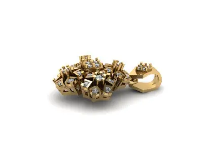 diamond pandent for beauty 3D print model