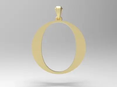 Alphabet Latin O 3D print model