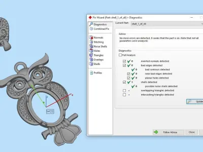 Jewelry Owl Pendant Gold Silver 3D print model
