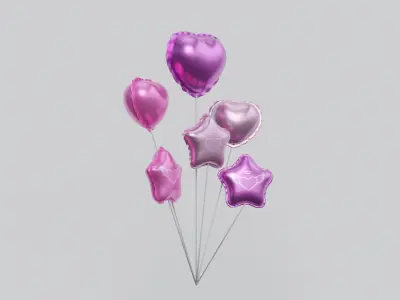 balloons Low-poly 3D model