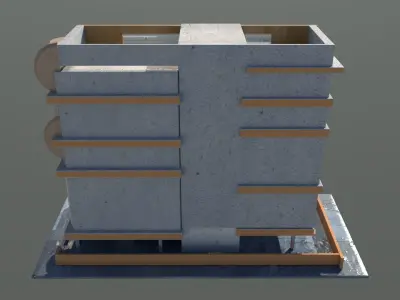 laos Game Building 3 Low-poly 3D model