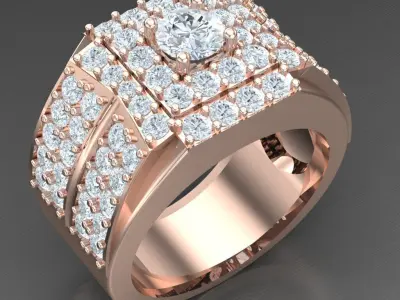 Luxury Men Rings Designs 4MR046 3D print model