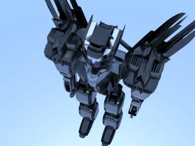 Robot Cyborg Game Character Sci Fi Free 3D model