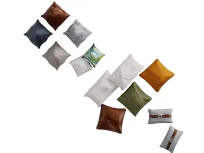Cushion Collection 01 Low-poly 3D model