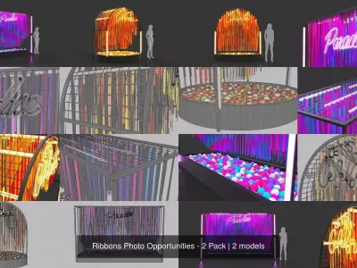 Ribbons Photo Opportunities - 2 Pack 3D Model Collection