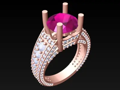 Diamond Ring - Womens Rings - N216301 3D print model