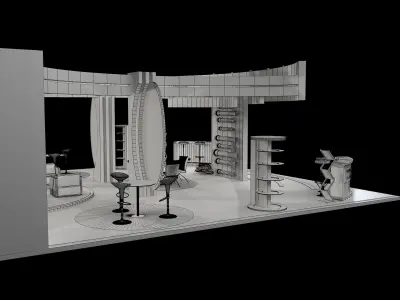 Booth Exhibition Stand a391 3D model