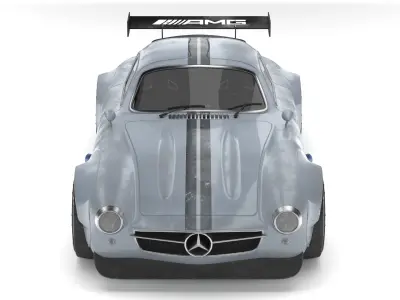 mercedes benz sl 300 gullwing widebody 3D model