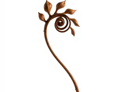 Spiral Fern Copper Decor Model Pack Low-poly 3D model