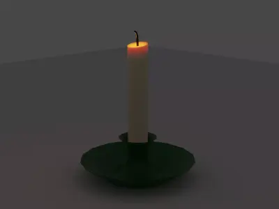 candle light Free low-poly 3D model