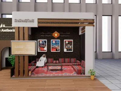 Exhibition event booth 3D model 3D model