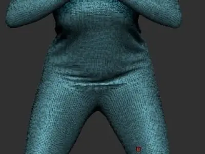 Woman in sportswear doing exercise 273 Low-poly 3D model