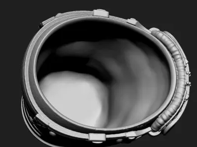 Skull penholder Biker vol1B 3D print model