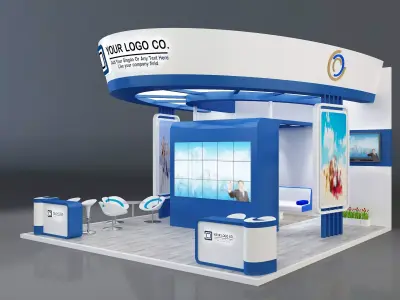 Booth Exhibition Stand a644  3D model
